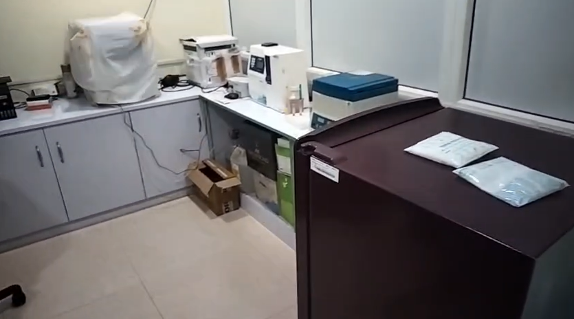 Pathology lab equipment at Pro Health Clinic & Diagnostic Center in Aska